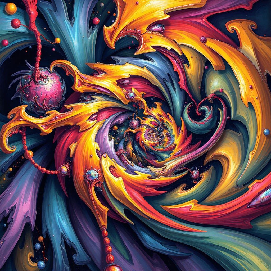 Fractal Art in Surreal Constructivist Style