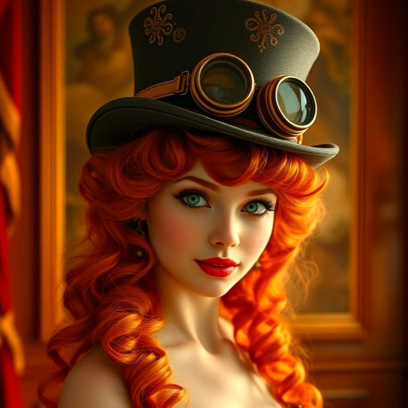 Steampunk redhead