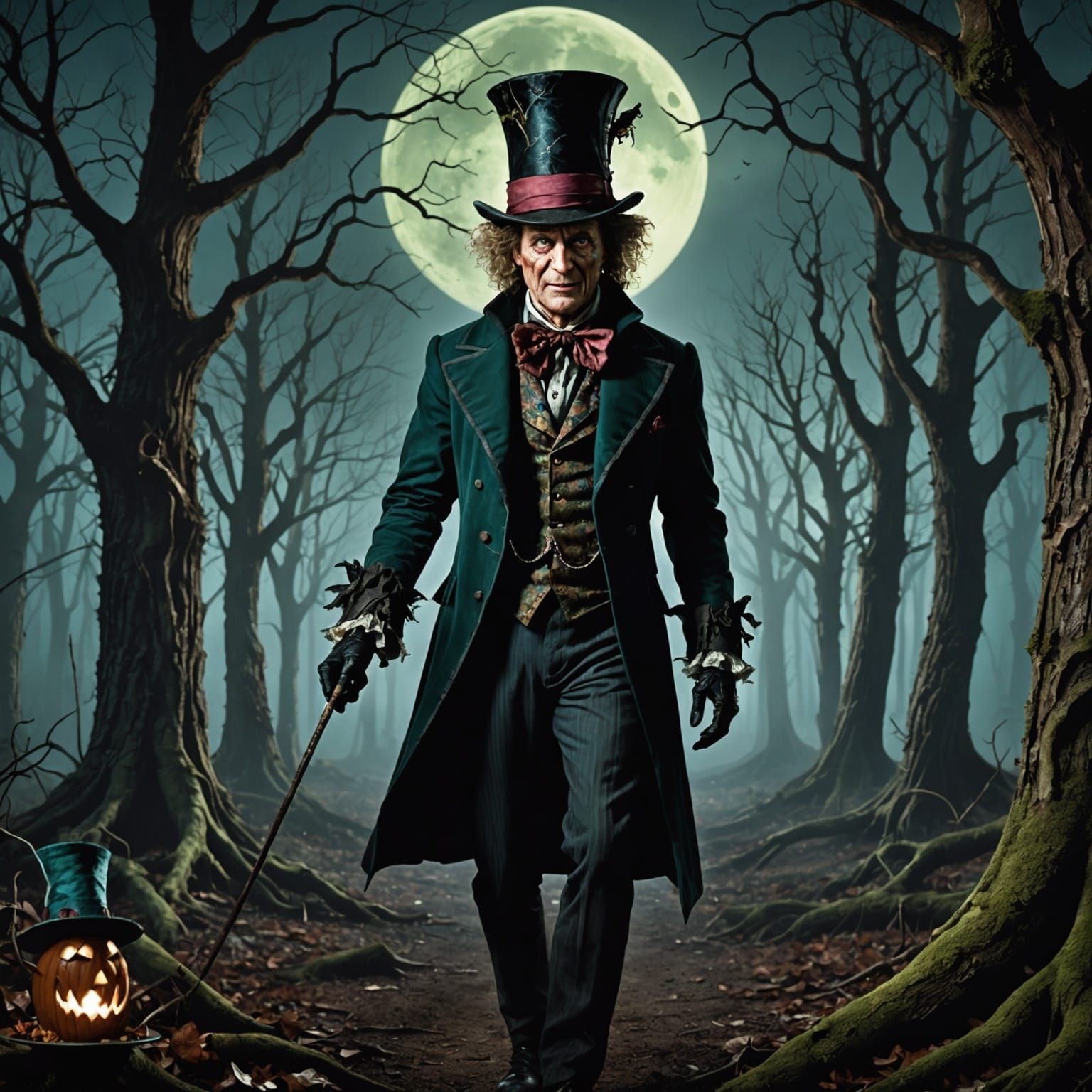 Freddy Krueger as Mad Hatter in Dark Forest