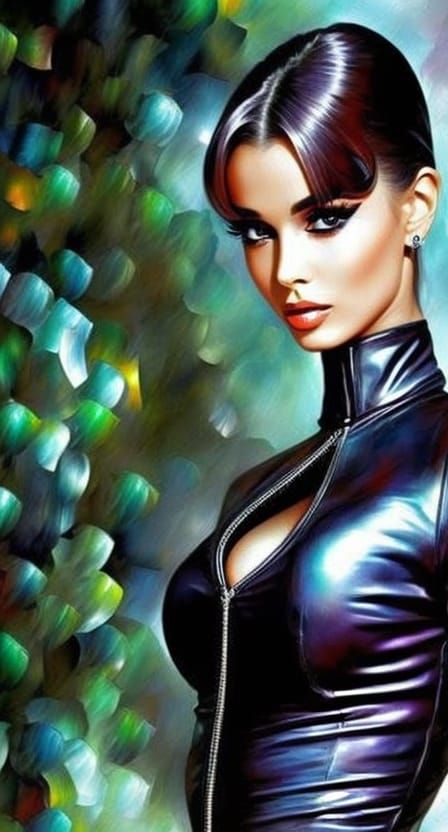 Trinity Matrix Portrait in Watercolor Style