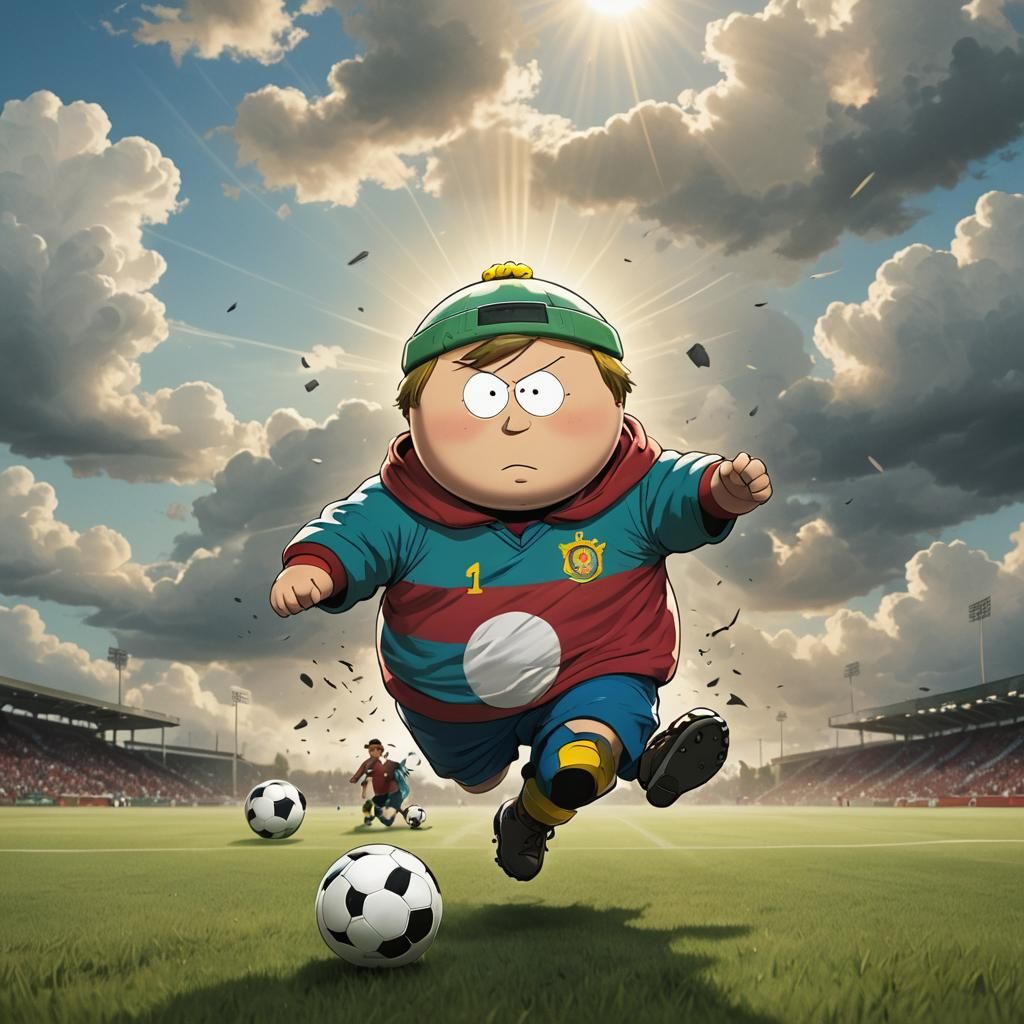 Eric Cartman Plays Soccer in Divine Light