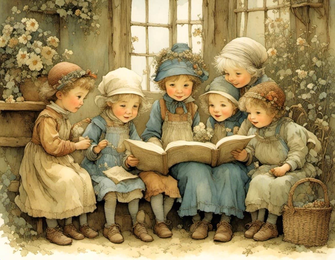 Grandchildren's Birthday Song: Intricate Storybook Illustrat...