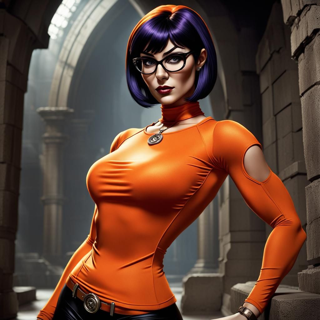 Charismatic Goth Girl in Comic Book Art Style