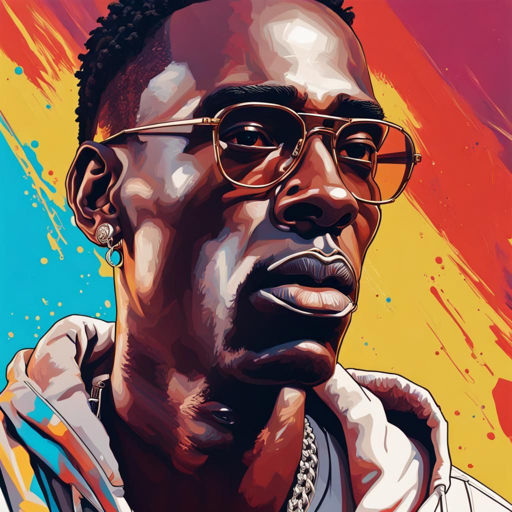 Hyperrealistic Portrait of Young Dolph