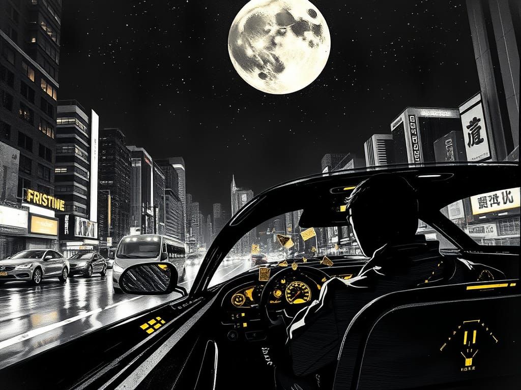 Futuristic City Drive With Memory Holograms