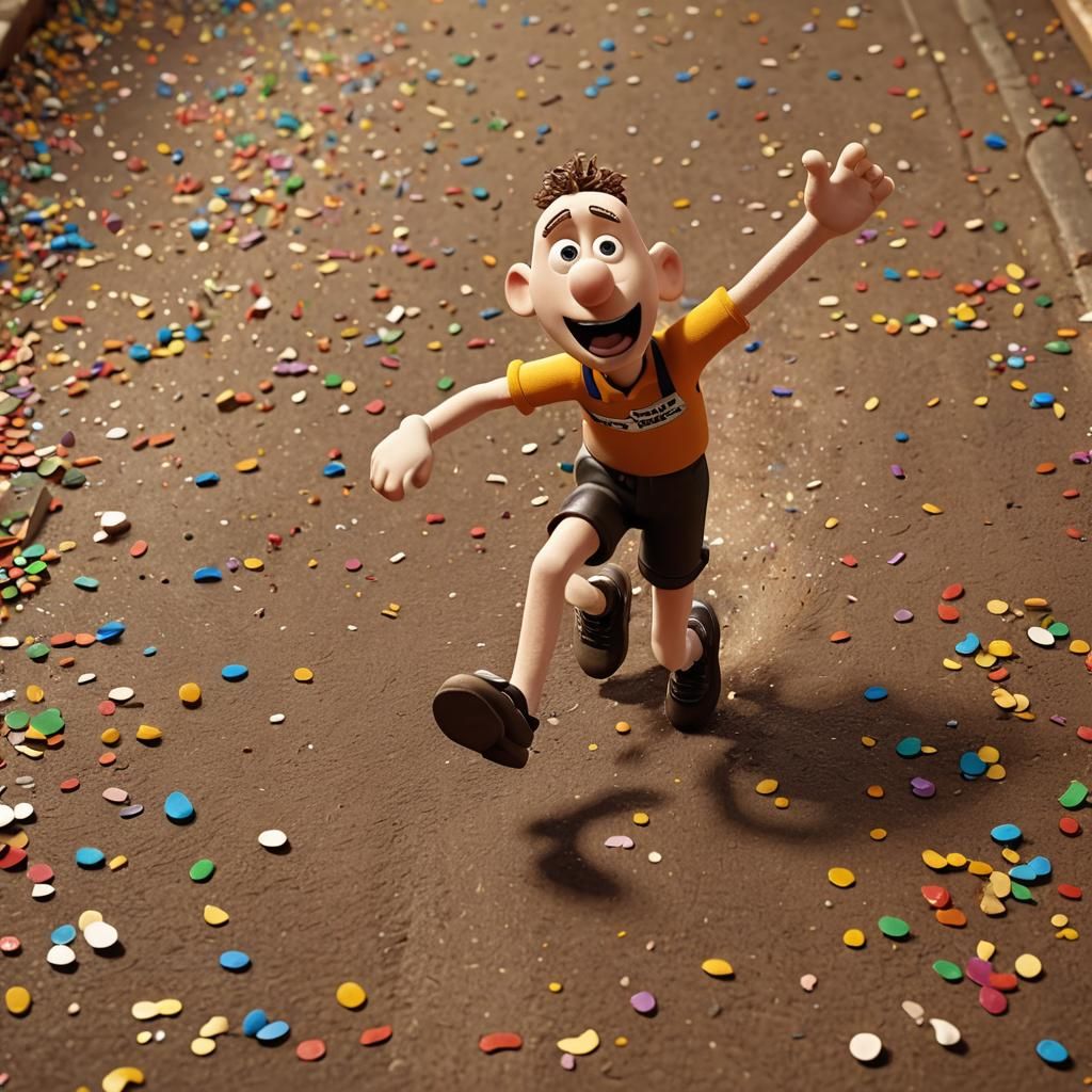Runner's Victory: A Claymation Stop-Motion Rendering