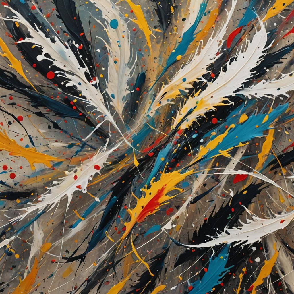 Abstract Expressionism: Swirling Brushstrokes in Ethereal Li...