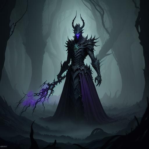 Dark Fantasy Shadow Sovereign Concept Art