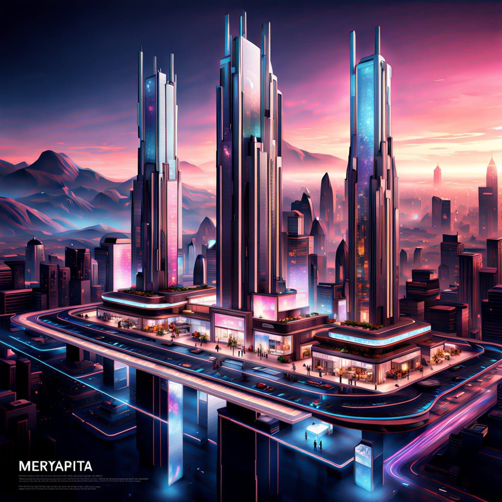 Elysium Nova: A Futuristic Utopia in Photorealistic Style