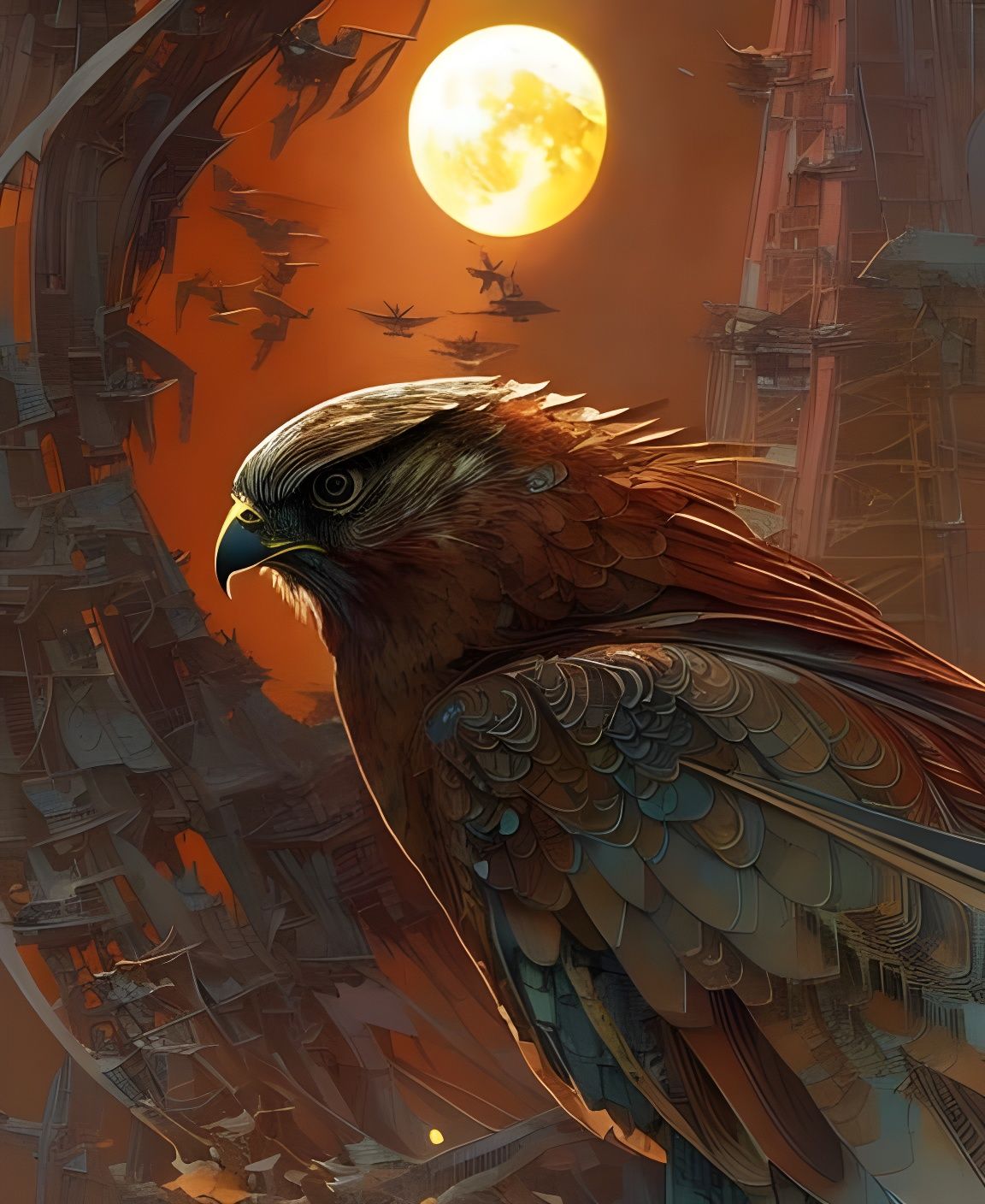 Floral Woman with Butterflies in Art Nouveau Style