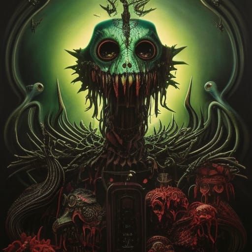 Biopunk Mechanical Teradactyl in Dark Academia Style