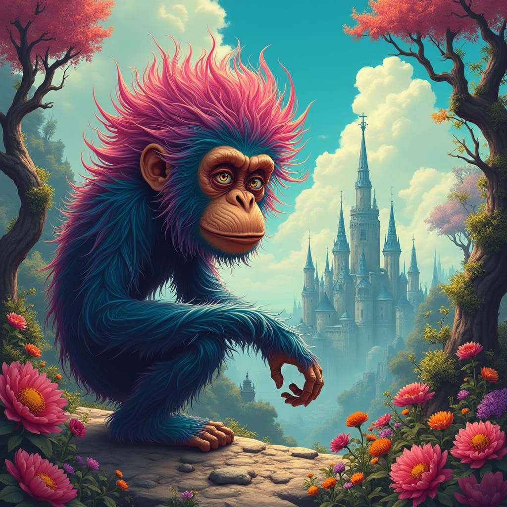 Dreamlike Fantasy with Grotesque Elements and Chaotic Energy