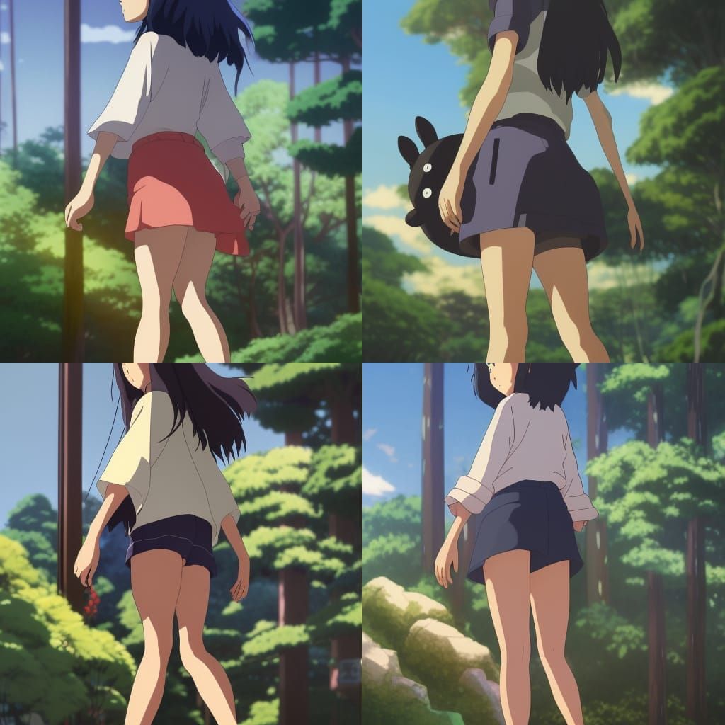 Anime Key Visual of Character with Thick Thighs