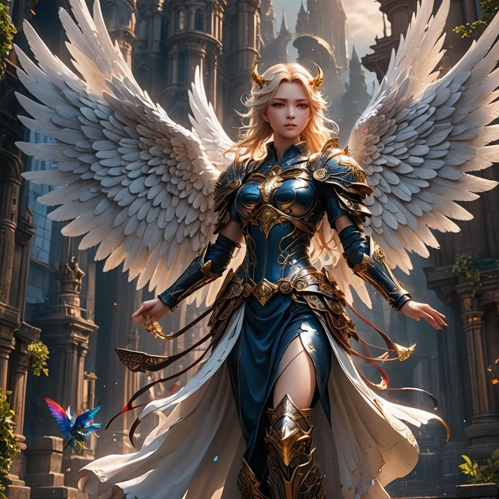 Manga Angel Fantasy Concept Art in 8k