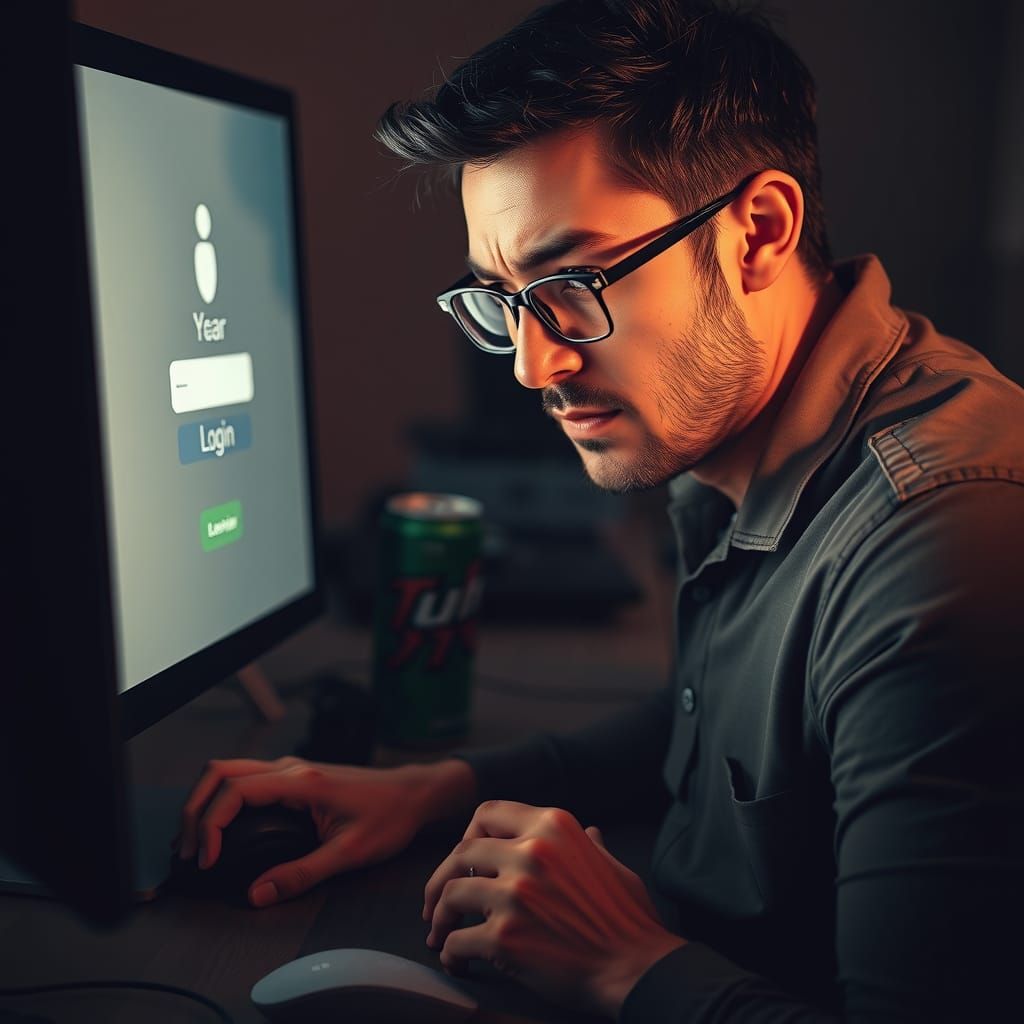 Login Streak Anxiety in Digital Concept Art Style