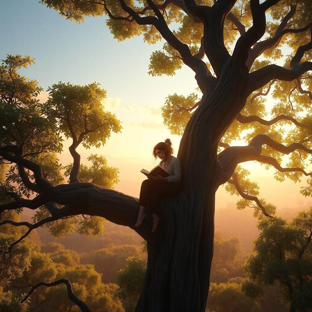 Enchanted Treehaven: A Reader's Paradise in Splendid Detail