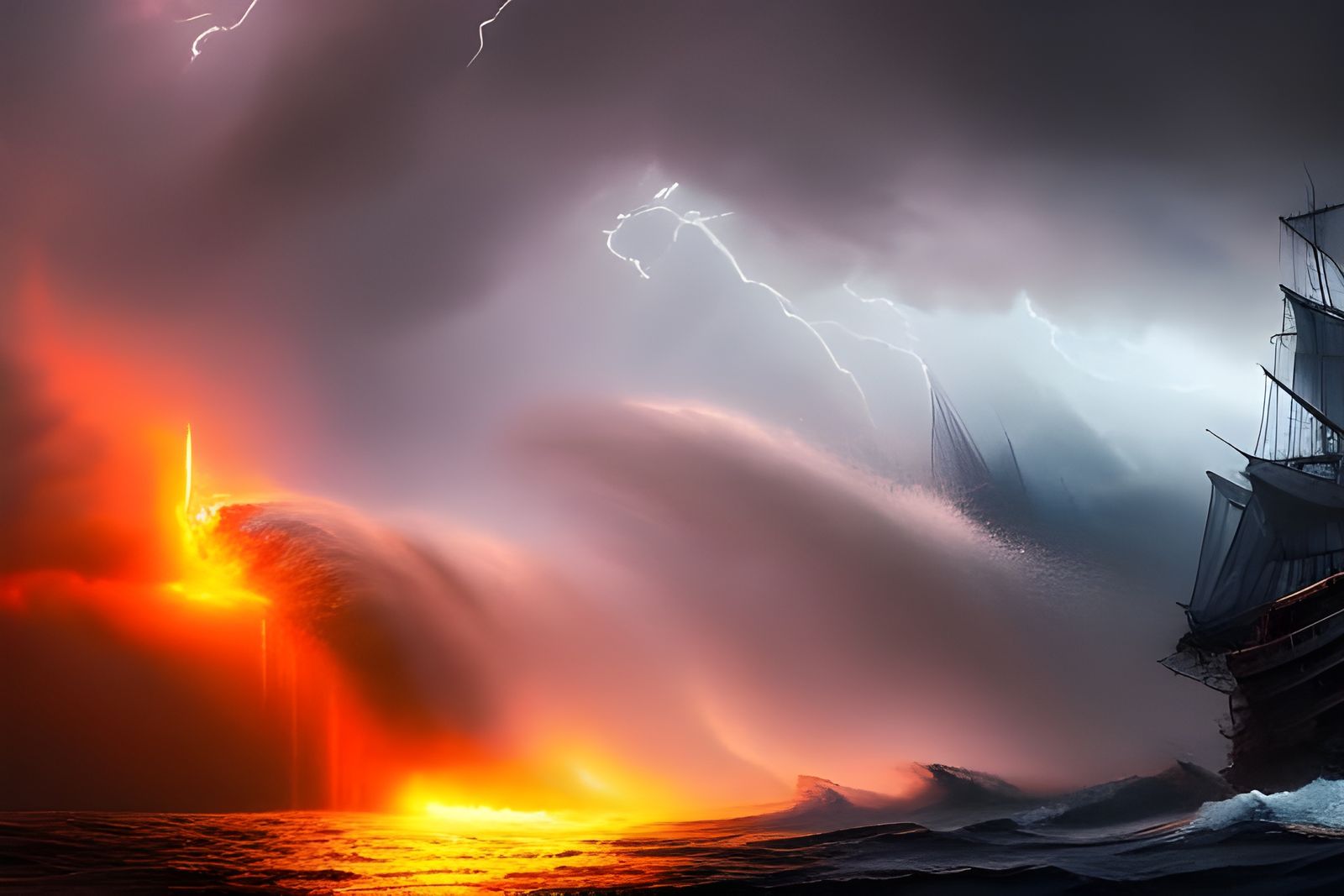 Sea Like Molten Lead