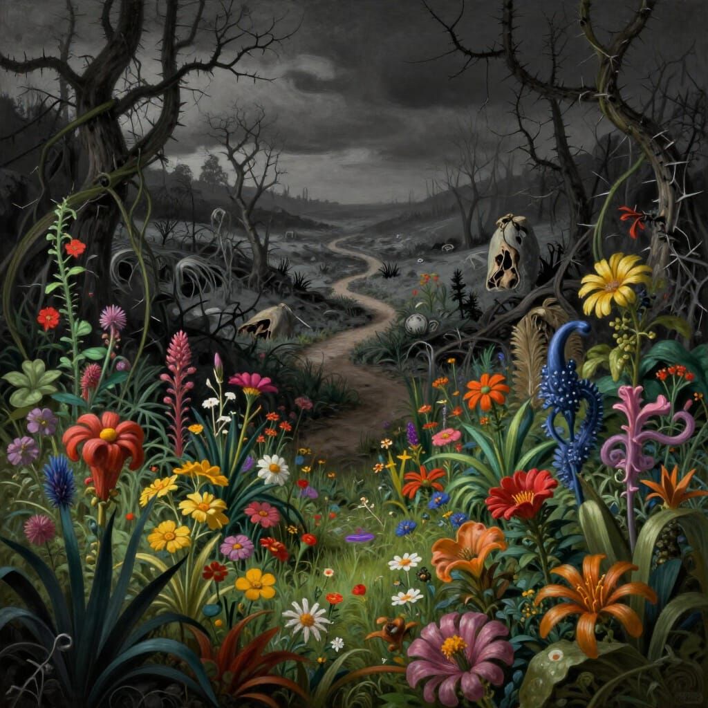 Surreal Garden to Wasteland: Addiction's Transformation