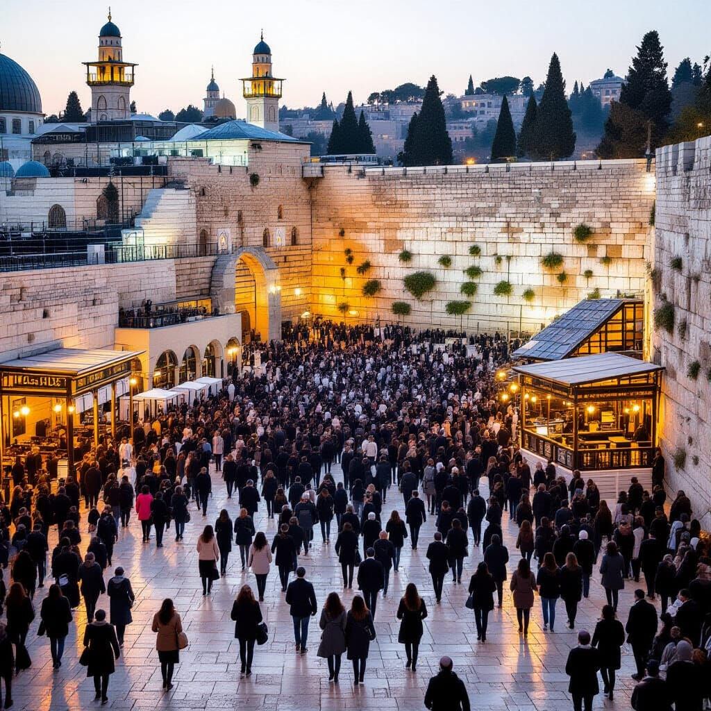 Selichot Prayers at Western Wall, Jerusalem