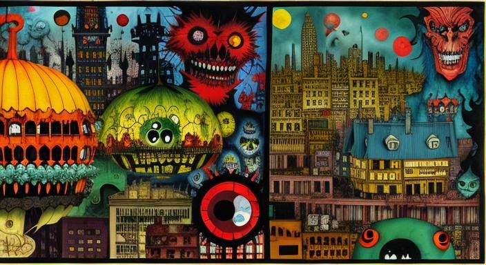Monster City in Dark Fantasy Wonderland