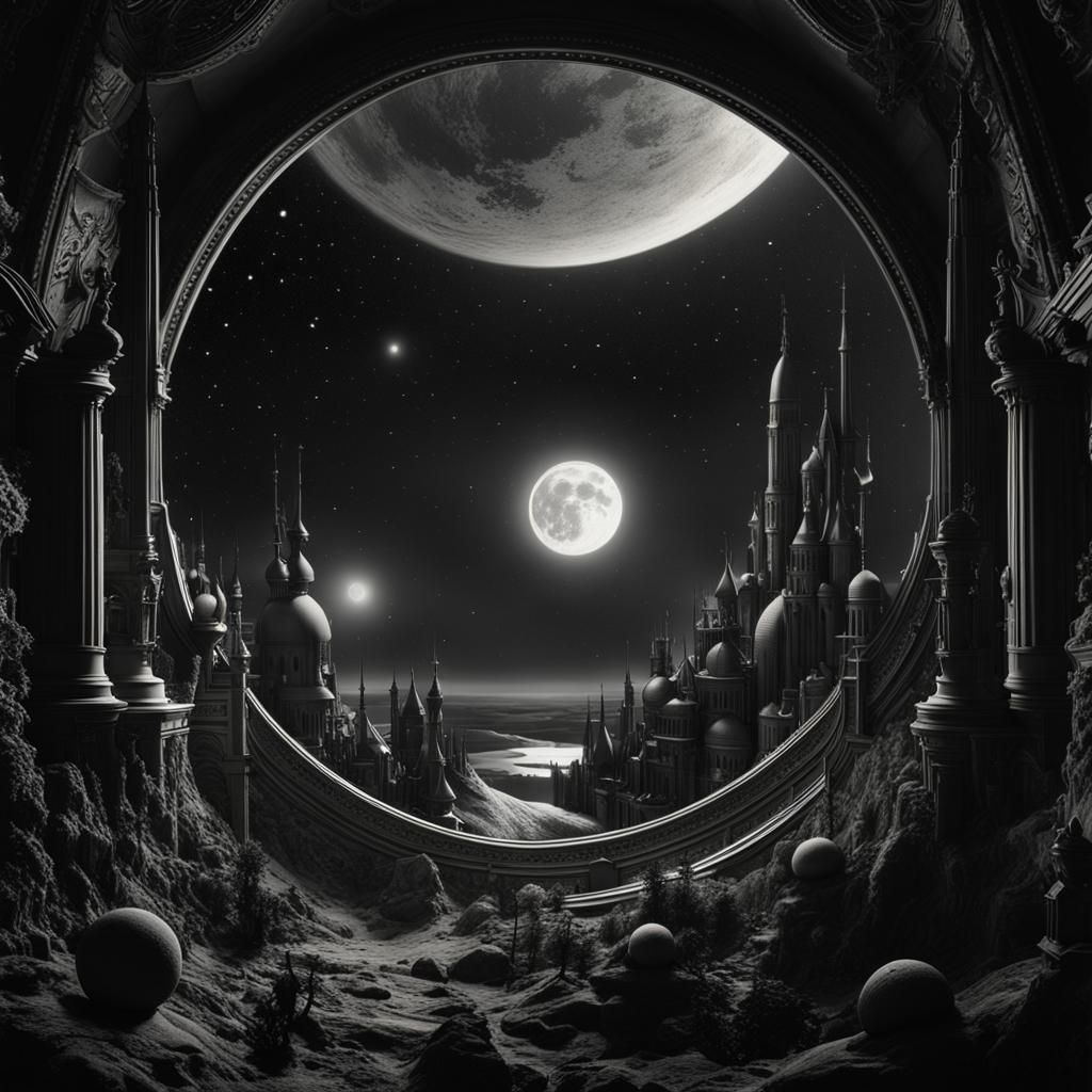 Georges Méliès, daguerreotype, early science fiction, silent movies, black and white photography