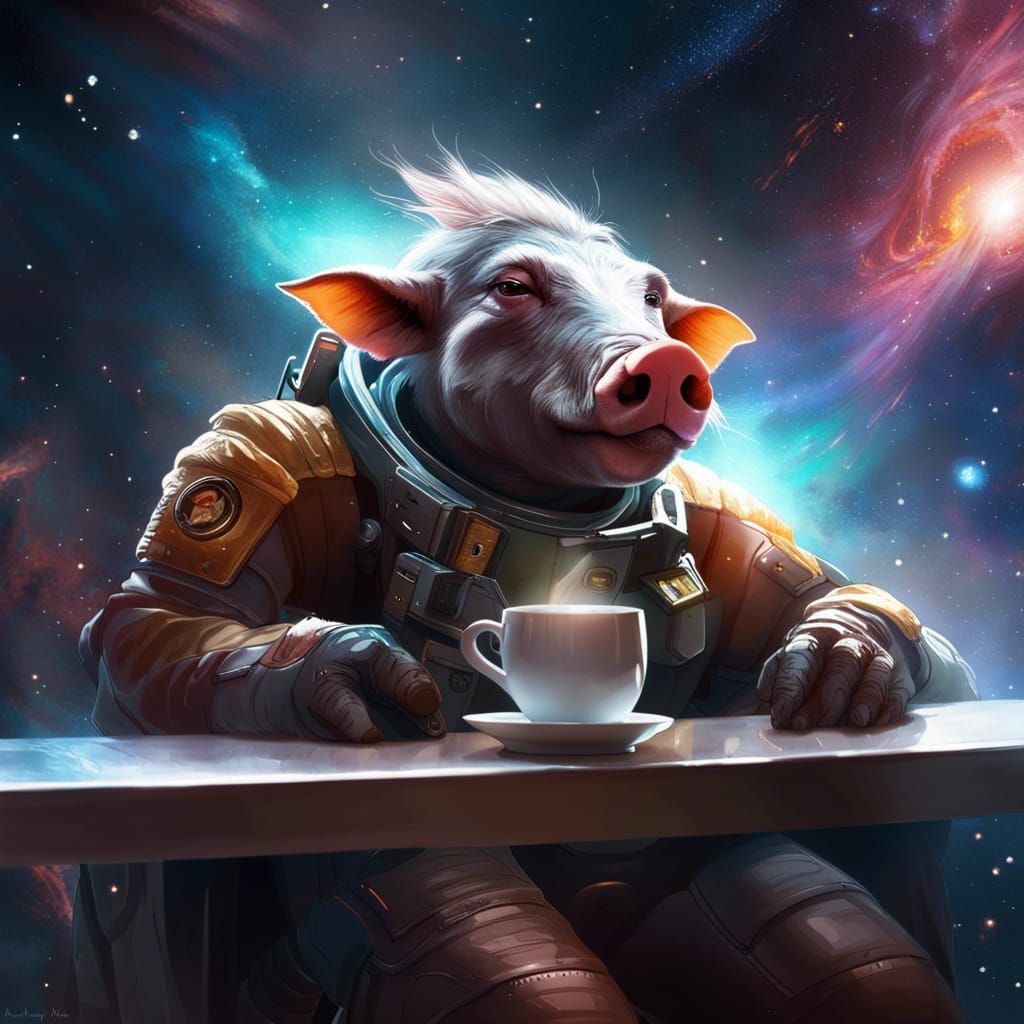 Biomechanical Warthog General at Space Cafe