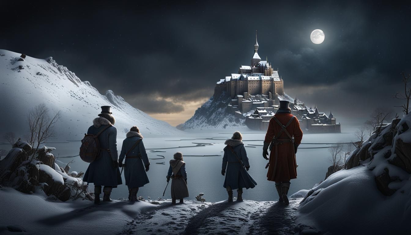 En route vers le Mont saint-michel sous la neige…