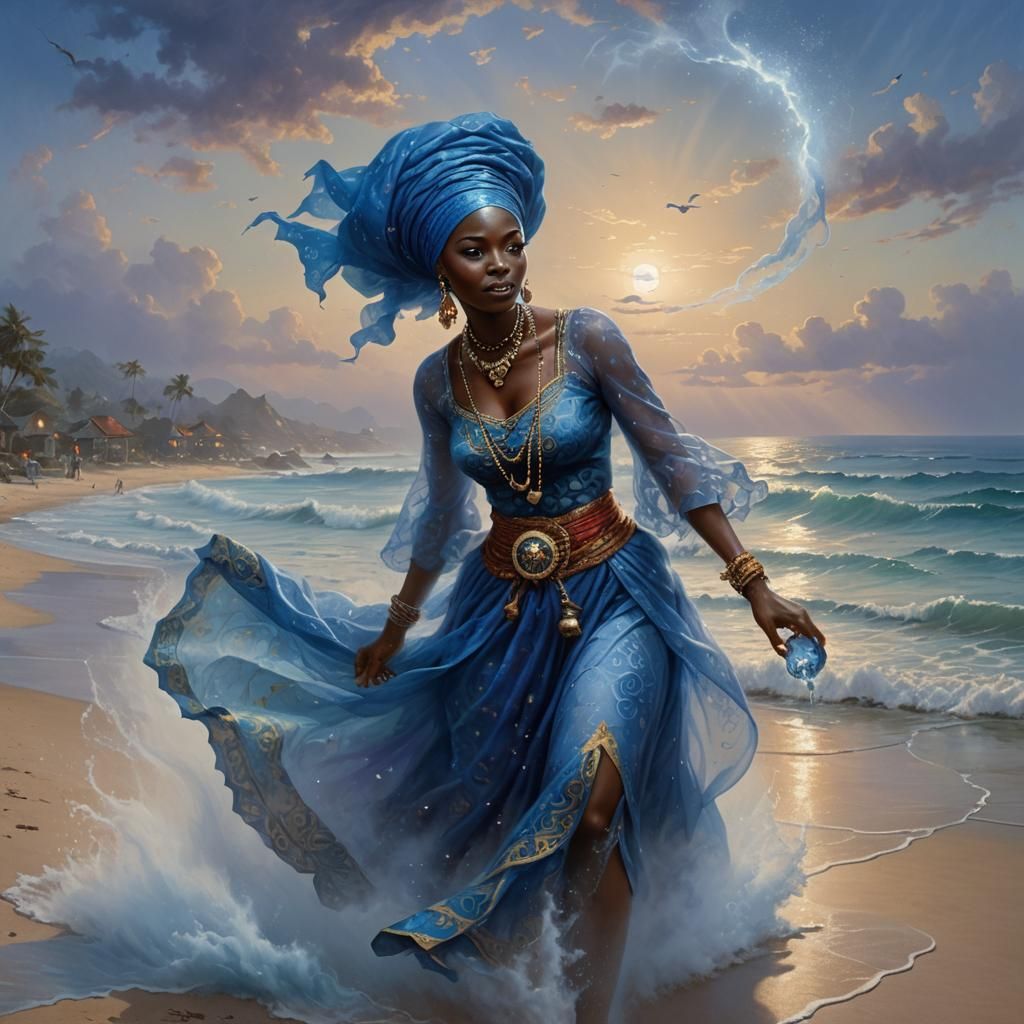African Water Witch on the Beach