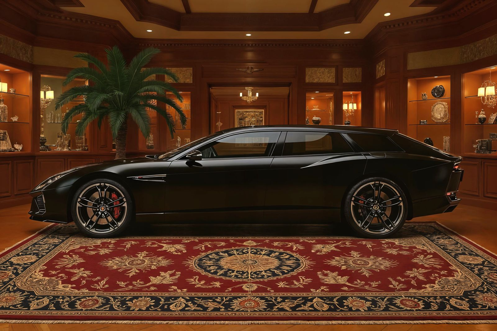 Matte Black Lamborghini Estoque Wagon Concept Car