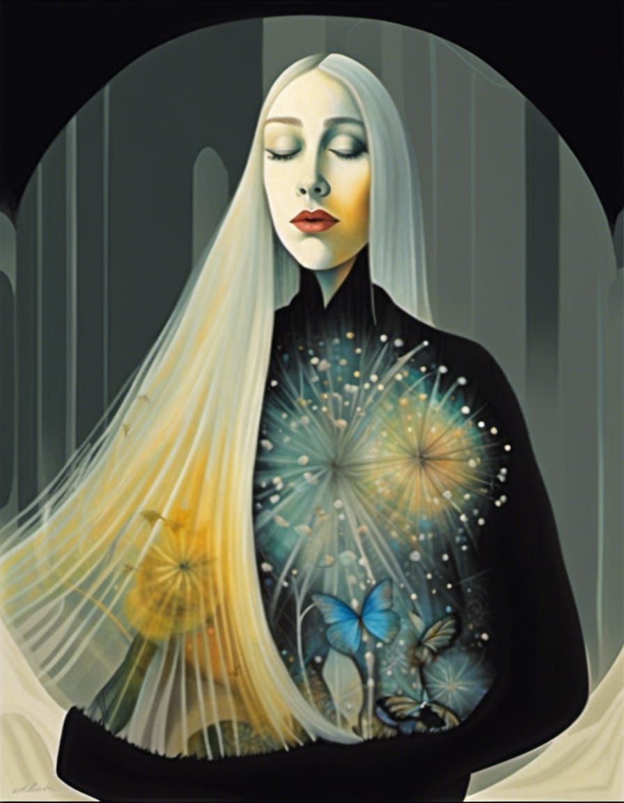 Dandelion Dreamscape: Surreal Abstract Art