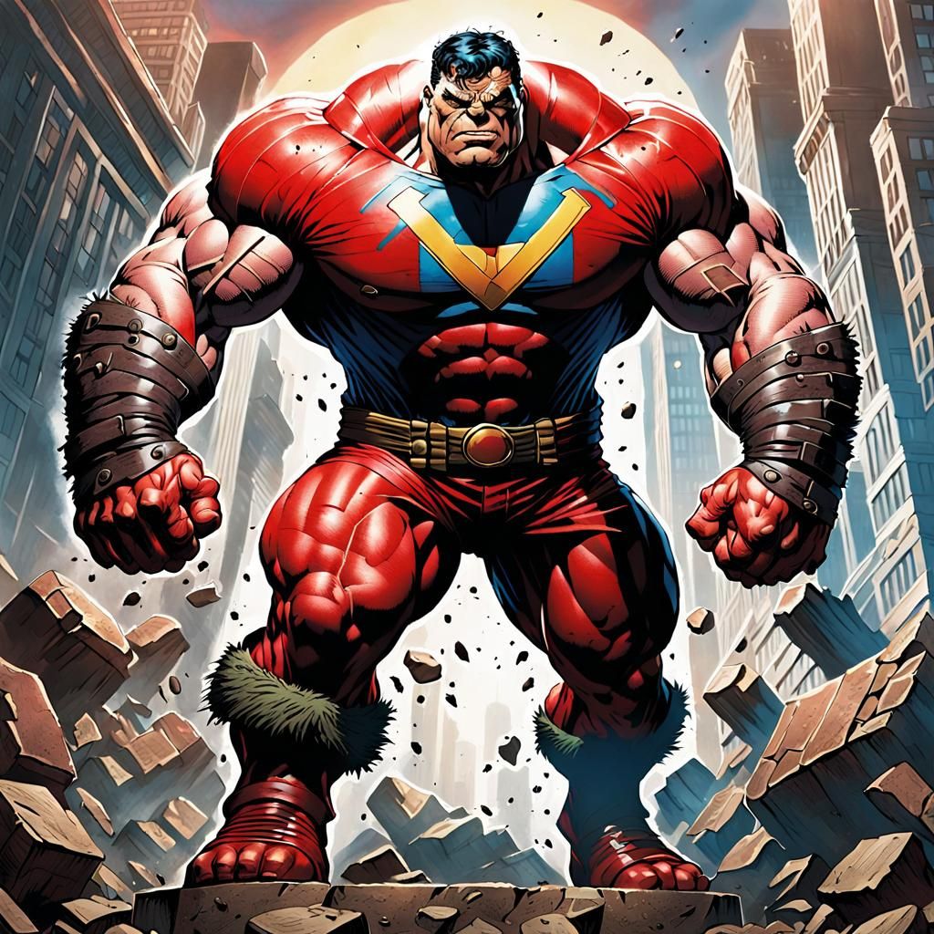 Juggernaut in Action Comics Pose