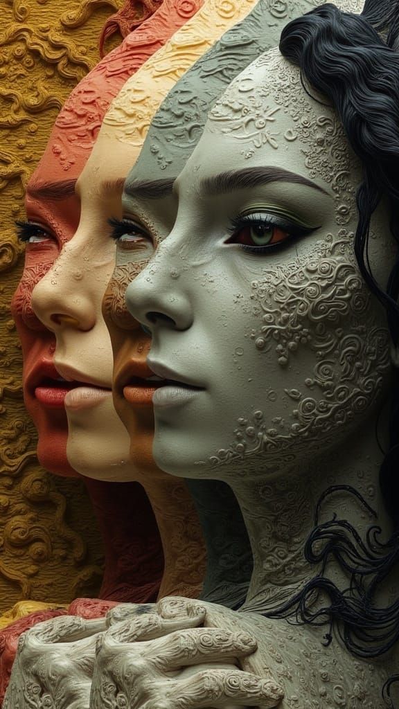 Layers of Reality Revealed in Cyberpunk Digital Art