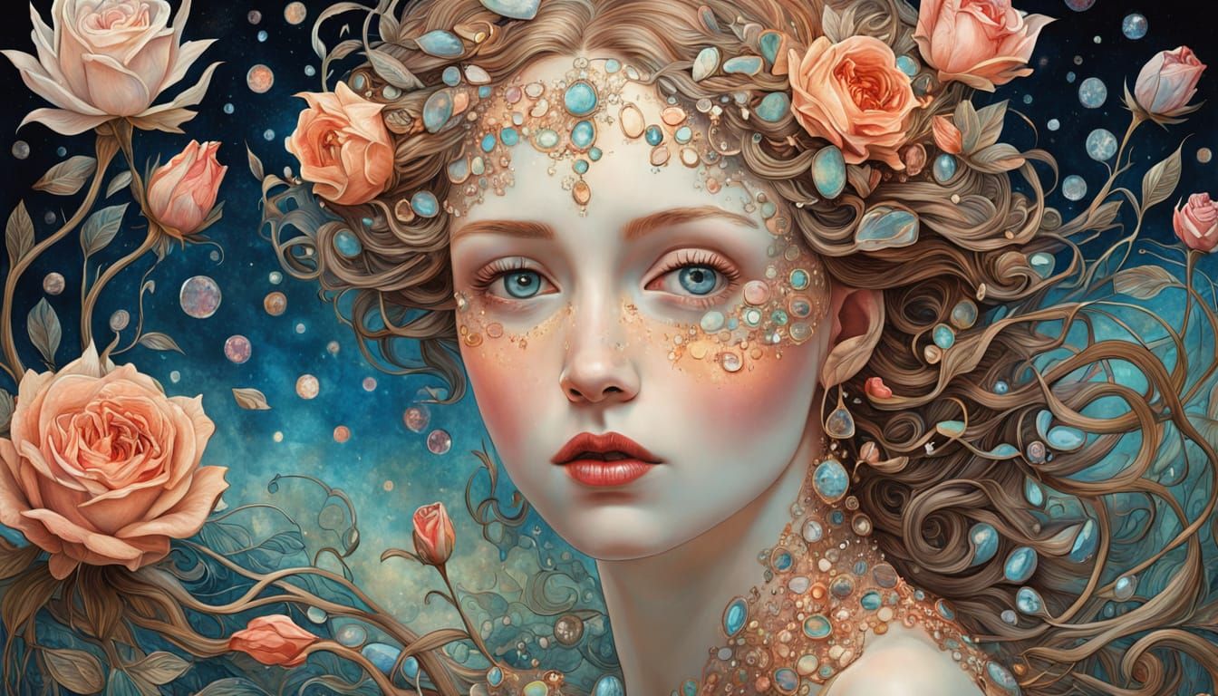 Motherly Legacy in Vibrant Iridescent Aura