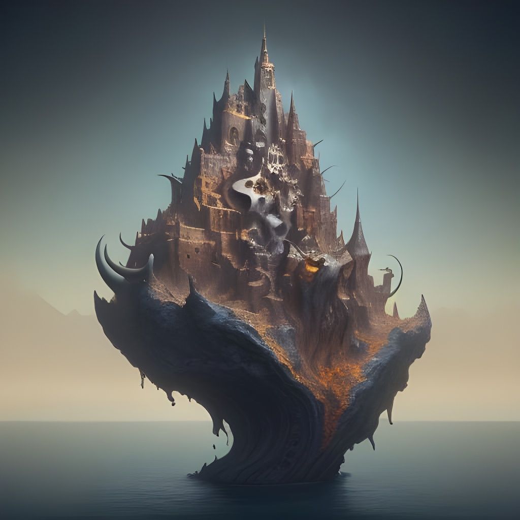 Surreal Coffee Cup in Salvador Dali Style