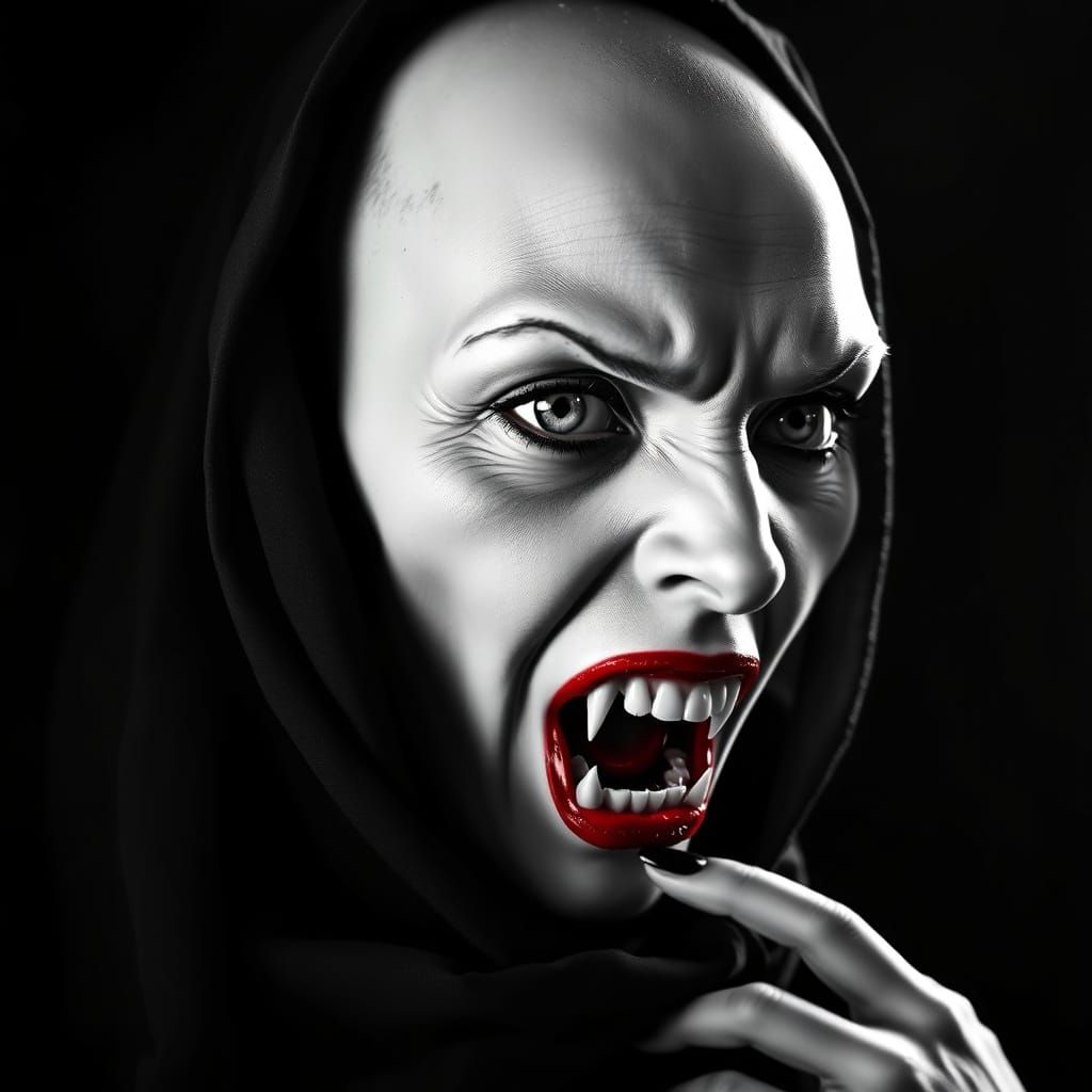 Vampire Portrait in Dark Mystical Style
