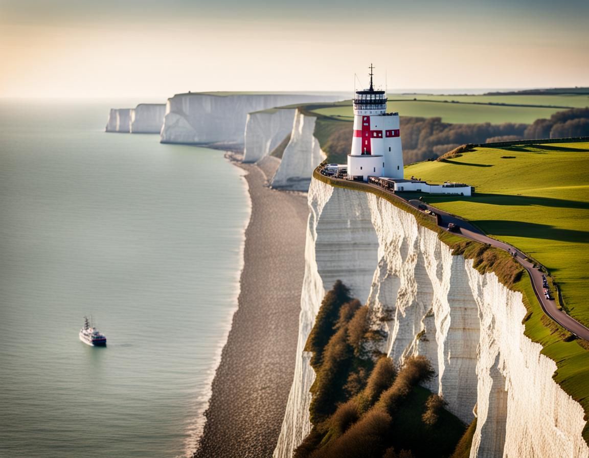 Britannia on Dover's White Cliffs: Natural Light Photography