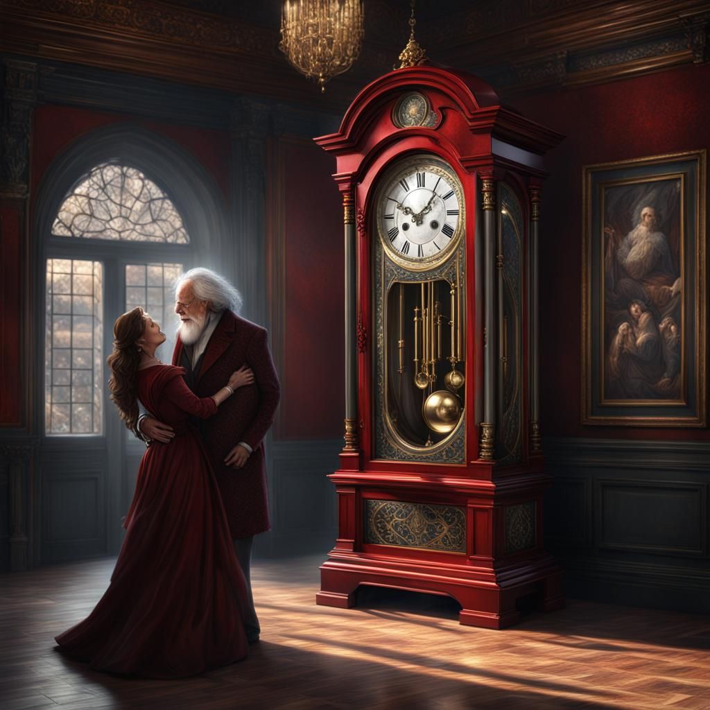 New Year's Eve: A Couple's Anticipation in Digital Art