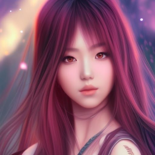Anime Style Portrait of a Pretty Girl