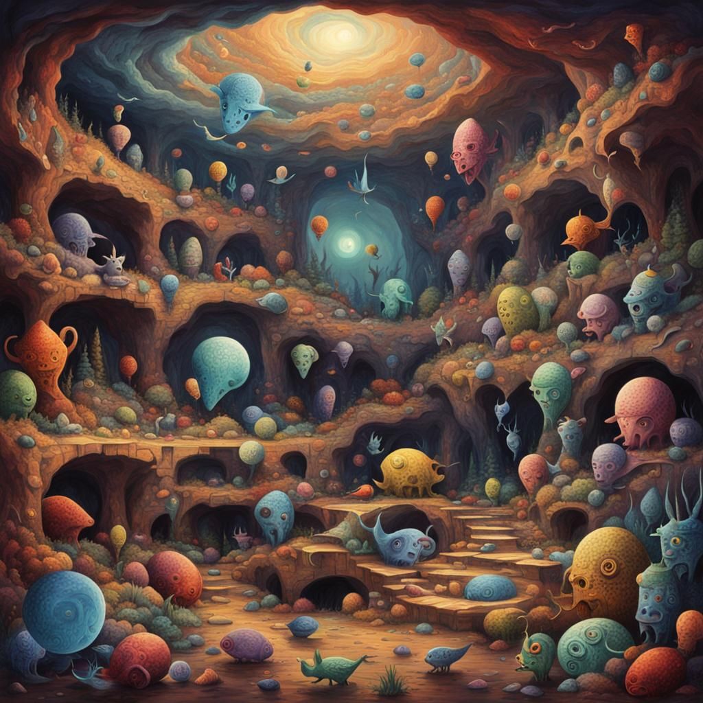 Surreal Mind Cavern Generated by AI