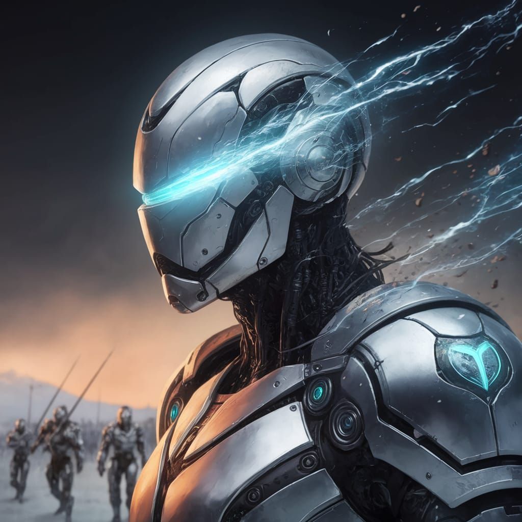 Cybernetic Knight Unleashes Frosty Gale