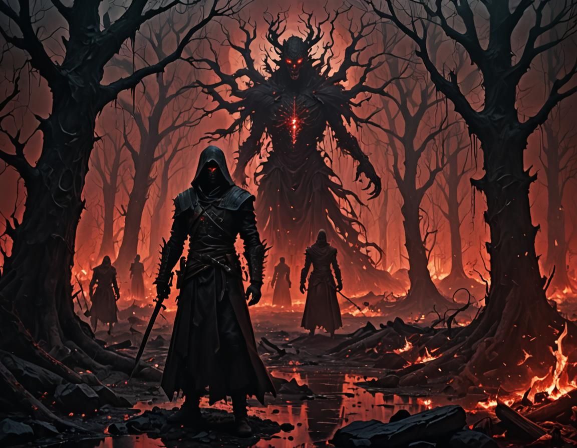 Terrifying Cyberpunk Horror Scene