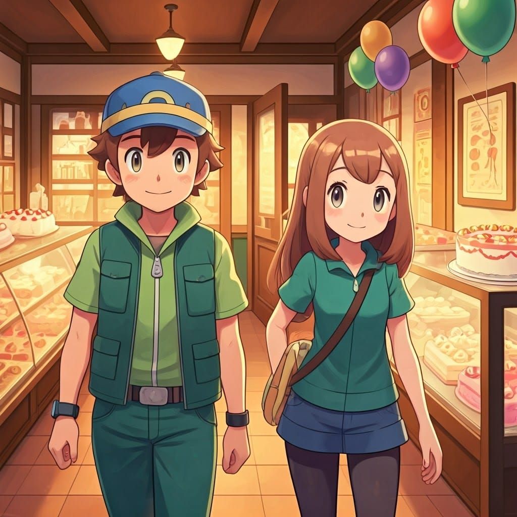 Young Pokémon Trainer and Sister Visit Cozy Bakery for New Y...