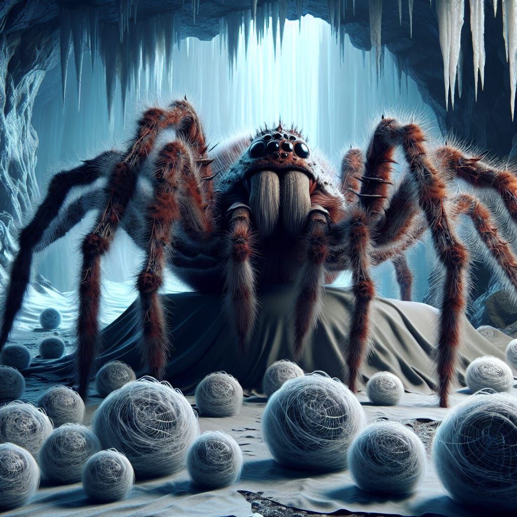 Icy Arachnid Queen in Royal Residence