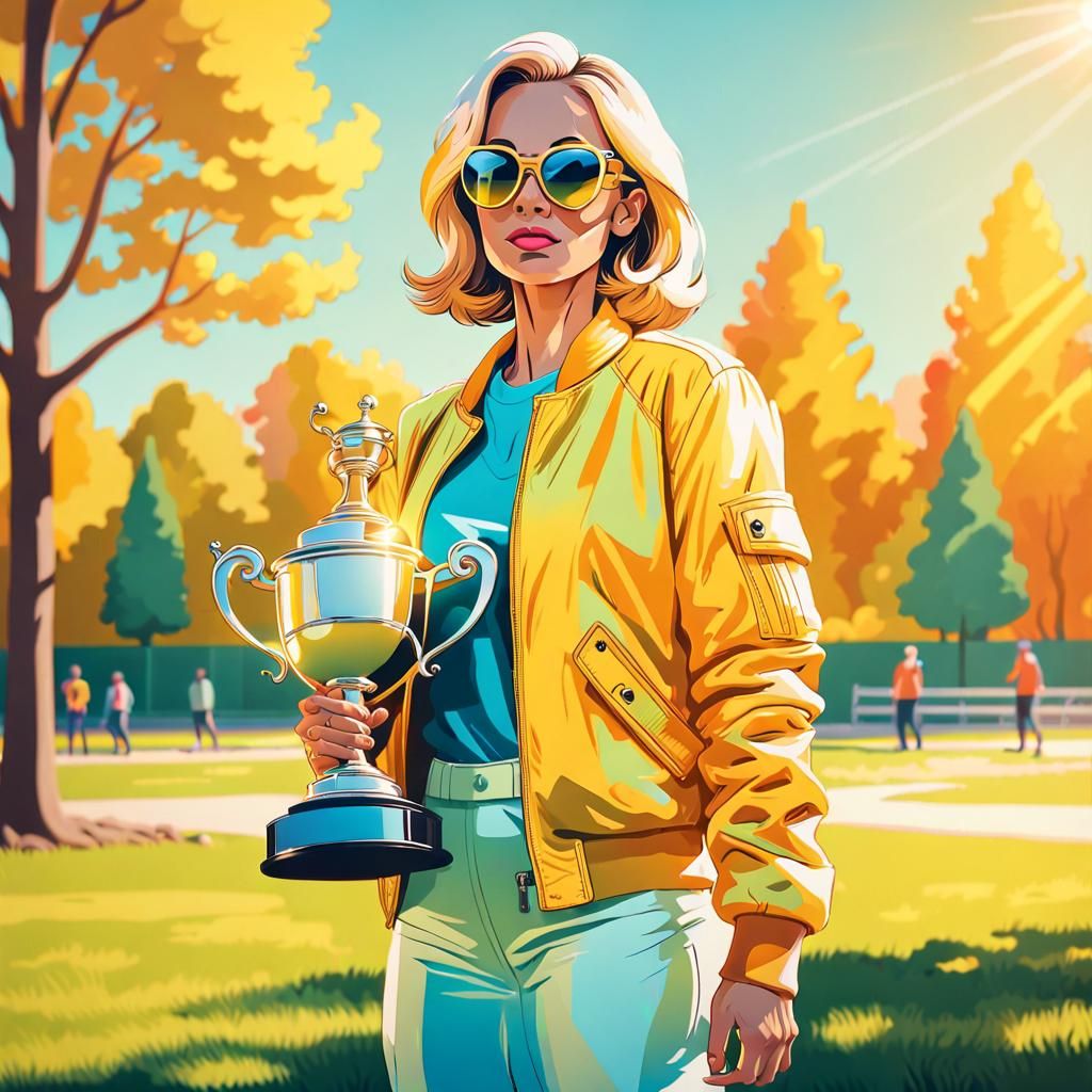 Soccer Mom in Vibrant Pop Art Style