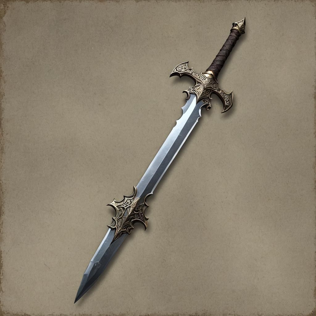 Fantasy Sword Pointing Left