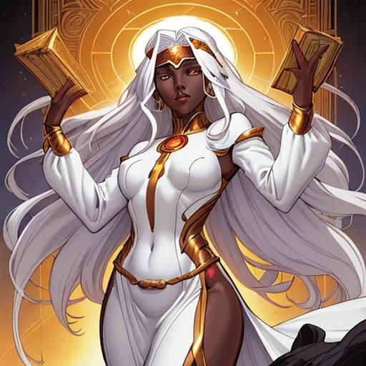 Goddess of Destiny in Comic Book Style