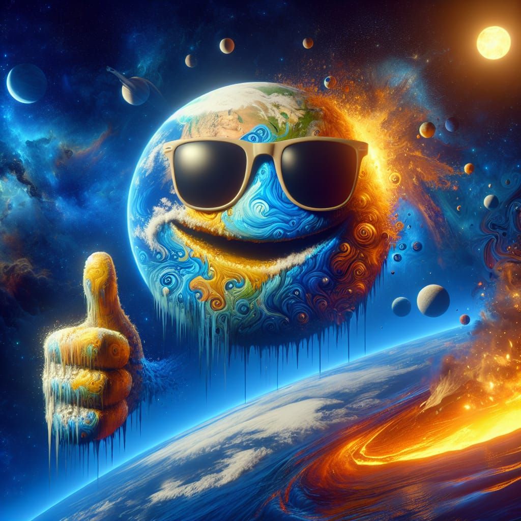 Earth as a Smiley Face: A Space View