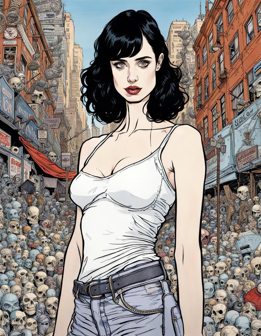 Detailed Portrait in Comic Book Style