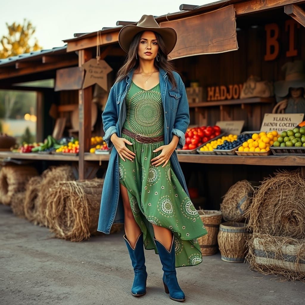 Penelope Cruz: Western Chic Couture at Farmstand