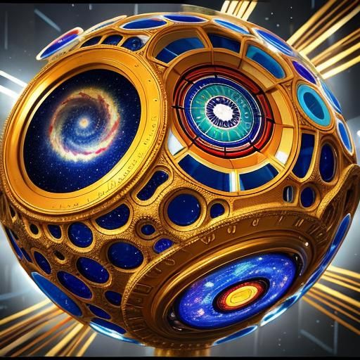 Surrealistic Pinball Machine with Fiery Explosions